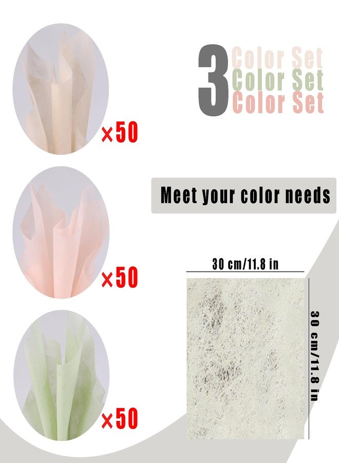 FORESRUM 150 Sheet Flower Wrapping Paper - Flower Bouquet Wrapping Paper(Green, Pink, Beige) for Flower Wrapping Bouquet Wrapping Tissue Craft - Image 2